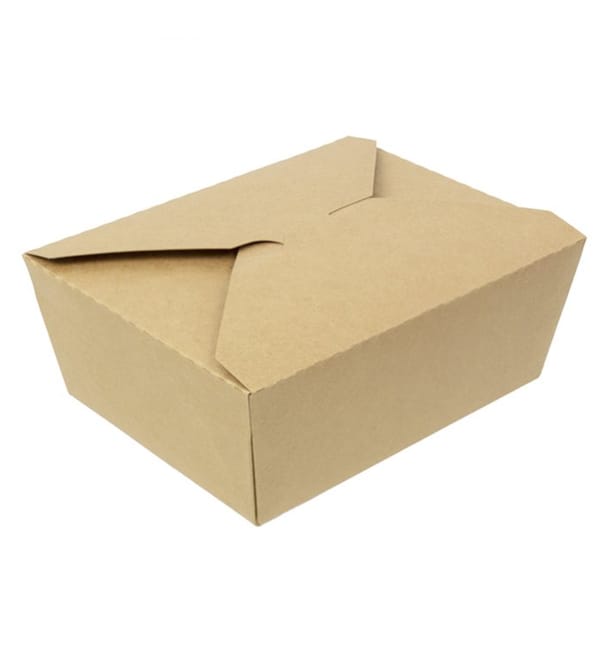 Caja de Cartón Kraft Comida para Llevar 1.300ml (200 Uds)