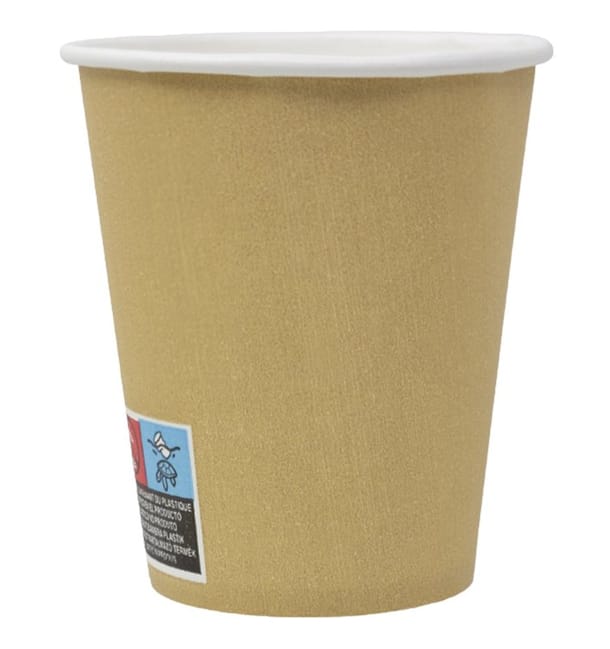 Vaso Cartón 9 Oz/280ml Kraft-Kraft Ø8,1cm (1.000 Uds)