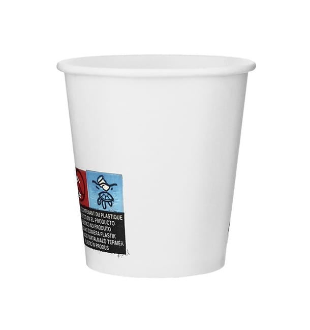 Vaso Cartón 3 Oz/100ml Blanco Ø5,8cm (50 Uds)