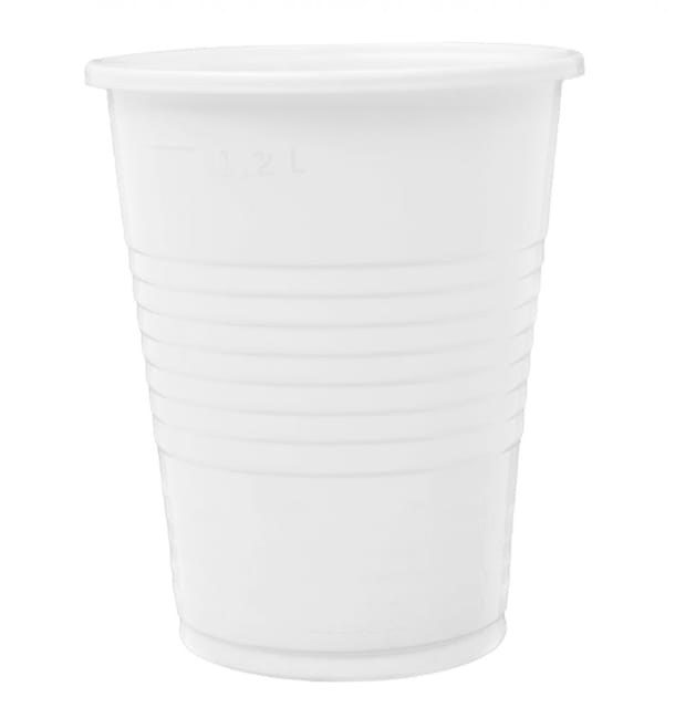 Vaso de Plástico PP Reutilizable Blanco 240ml (2.000 Uds)