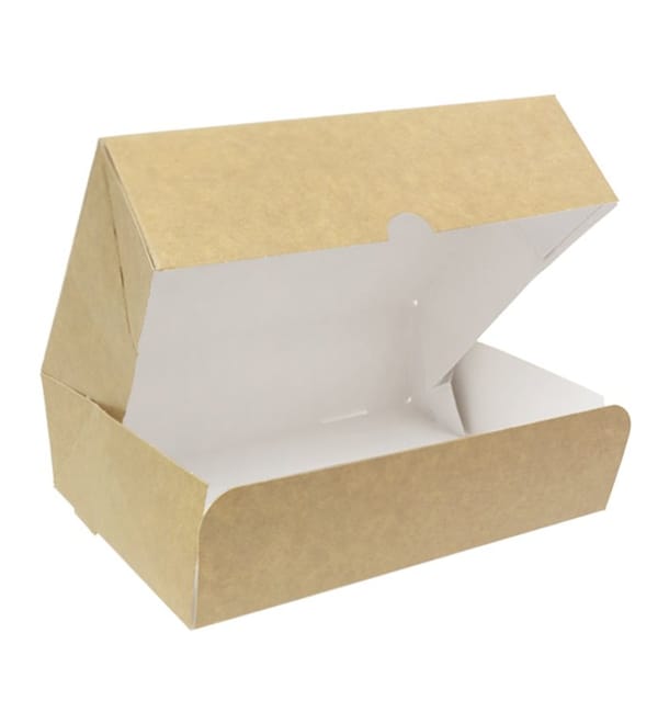 Caja Pastelería de Cartón Kraft 18,2x13,6x5,2cm 500g (280 Uds)